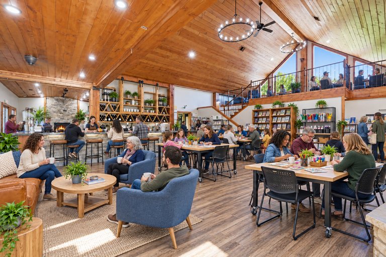 Conceptual rendering — digitally altered: Community & nonprofit, great hall, view 2 of 10, made from the photograph “Great hall from the bar side; second fireplace visible in the adjoining room”.