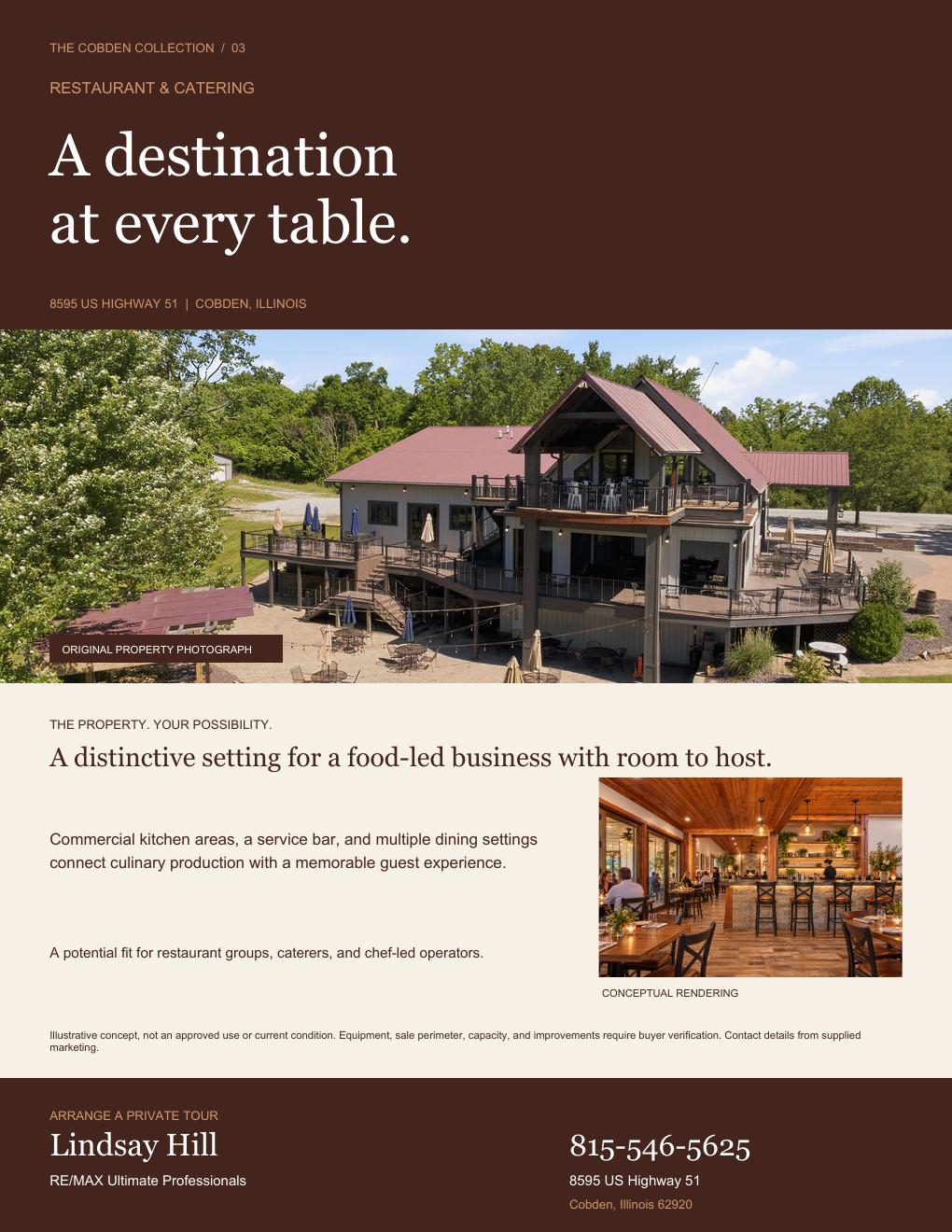 Restaurant & catering flyer, the property collection