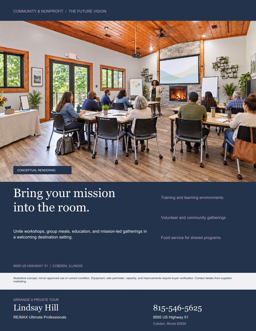 Community & nonprofit flyer, the future vision (conceptual rendering, digitally altered)