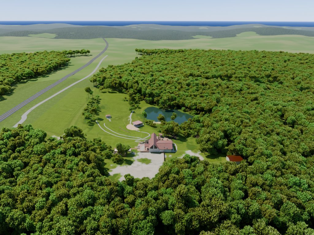 The same view rendered from the 3D model (not a photograph)