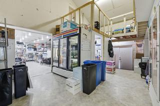 Back-of-house storage and beverage coolers with mezzanine