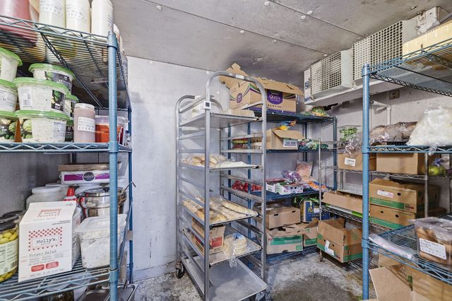Inside the walk-in cooler