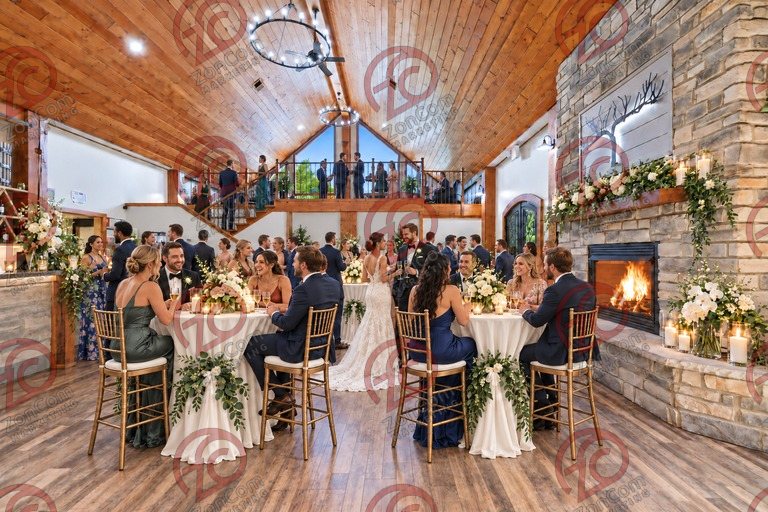 Conceptual rendering — digitally altered: events & weddings concept for the great hall, created from the photograph “Great hall with both fireplace and loft in view”