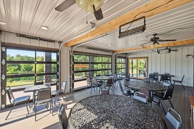 Enclosed porch toward the dining room doors