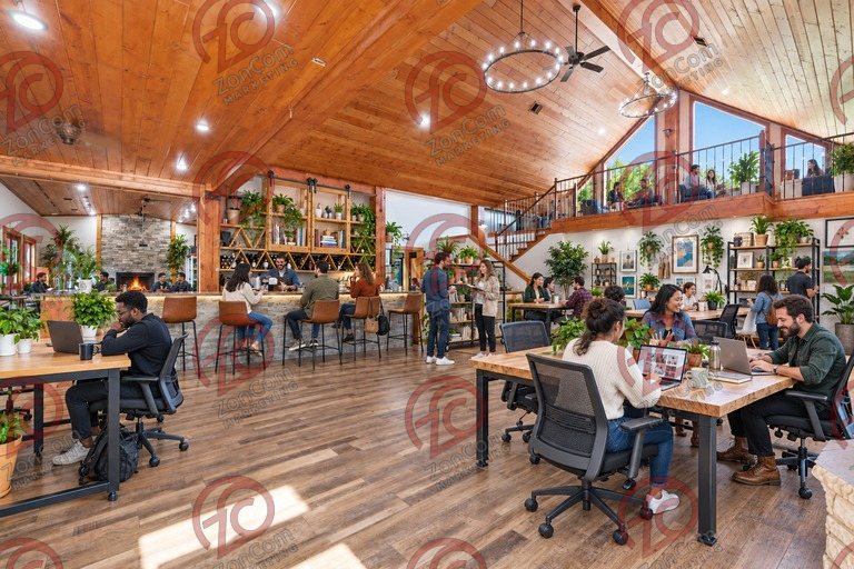 Conceptual rendering — digitally altered: Adaptive reuse, great hall, view 2 of 10, made from the photograph “Great hall from the bar side; second fireplace visible in the adjoining room”.