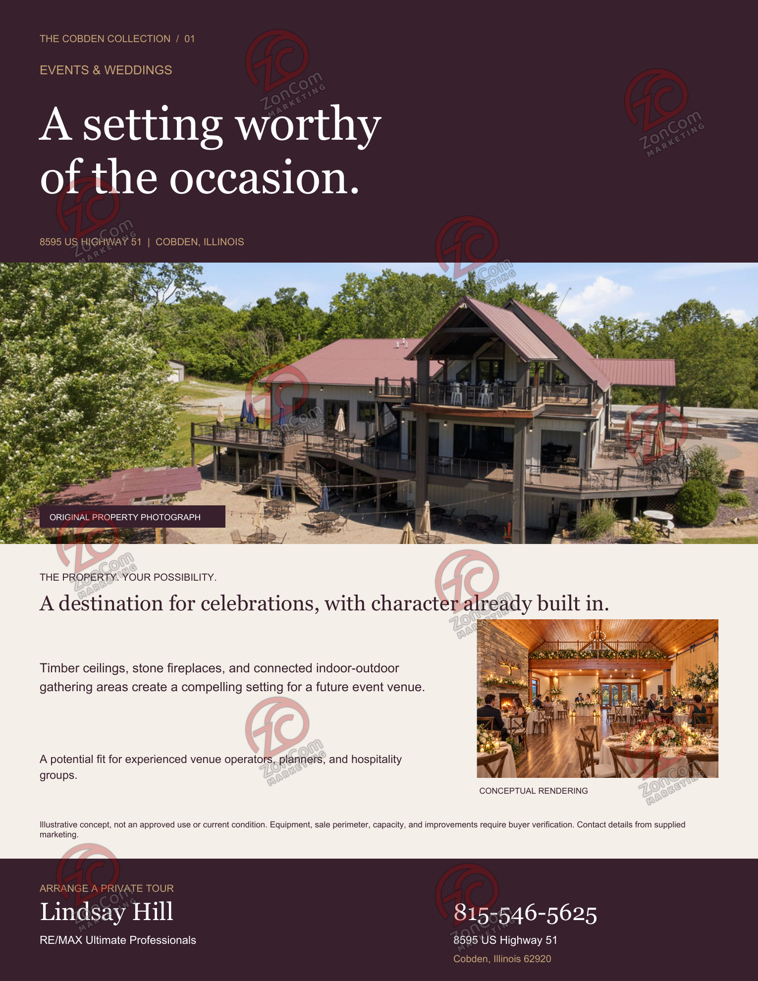 Events & weddings flyer, the property collection