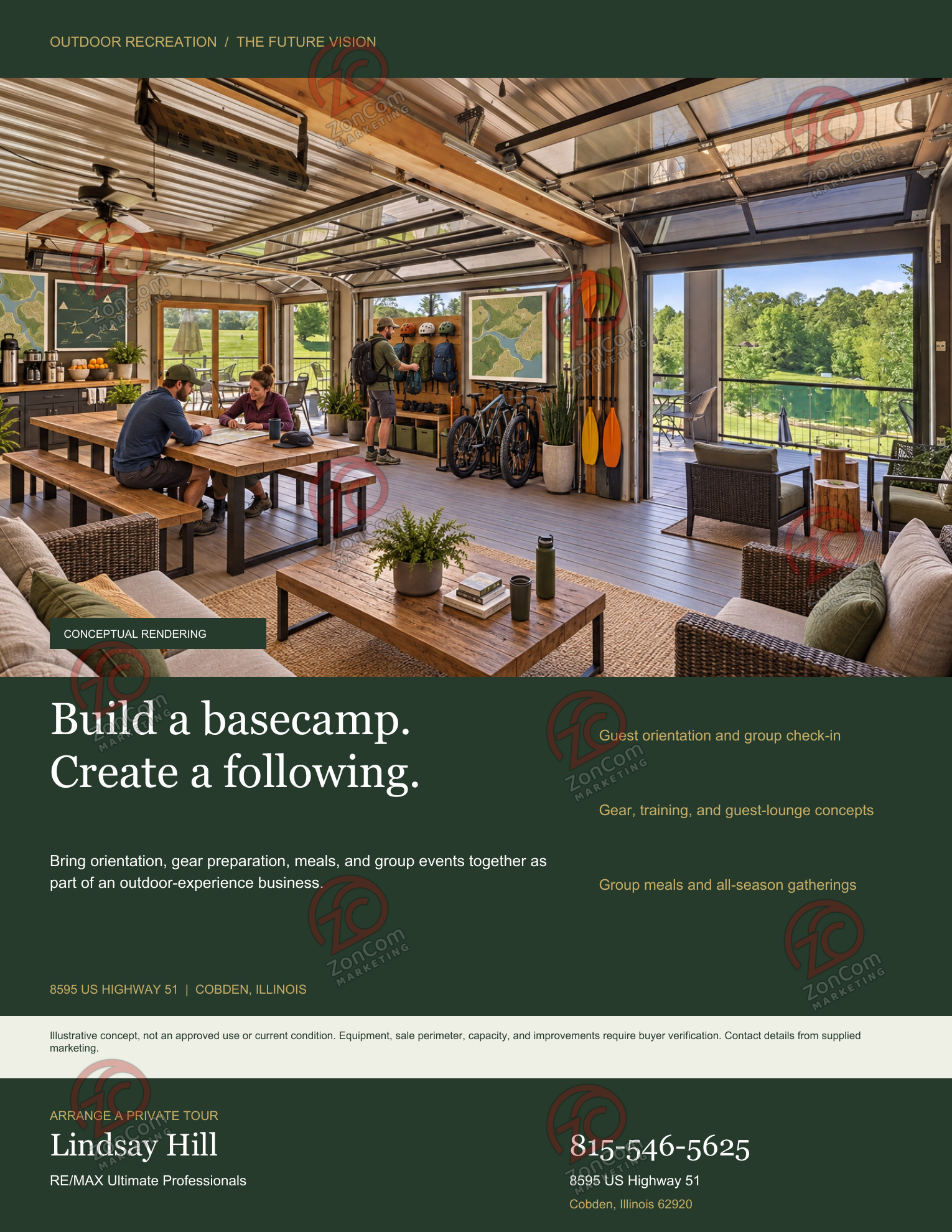 Outdoor recreation flyer, the future vision (conceptual rendering, digitally altered)