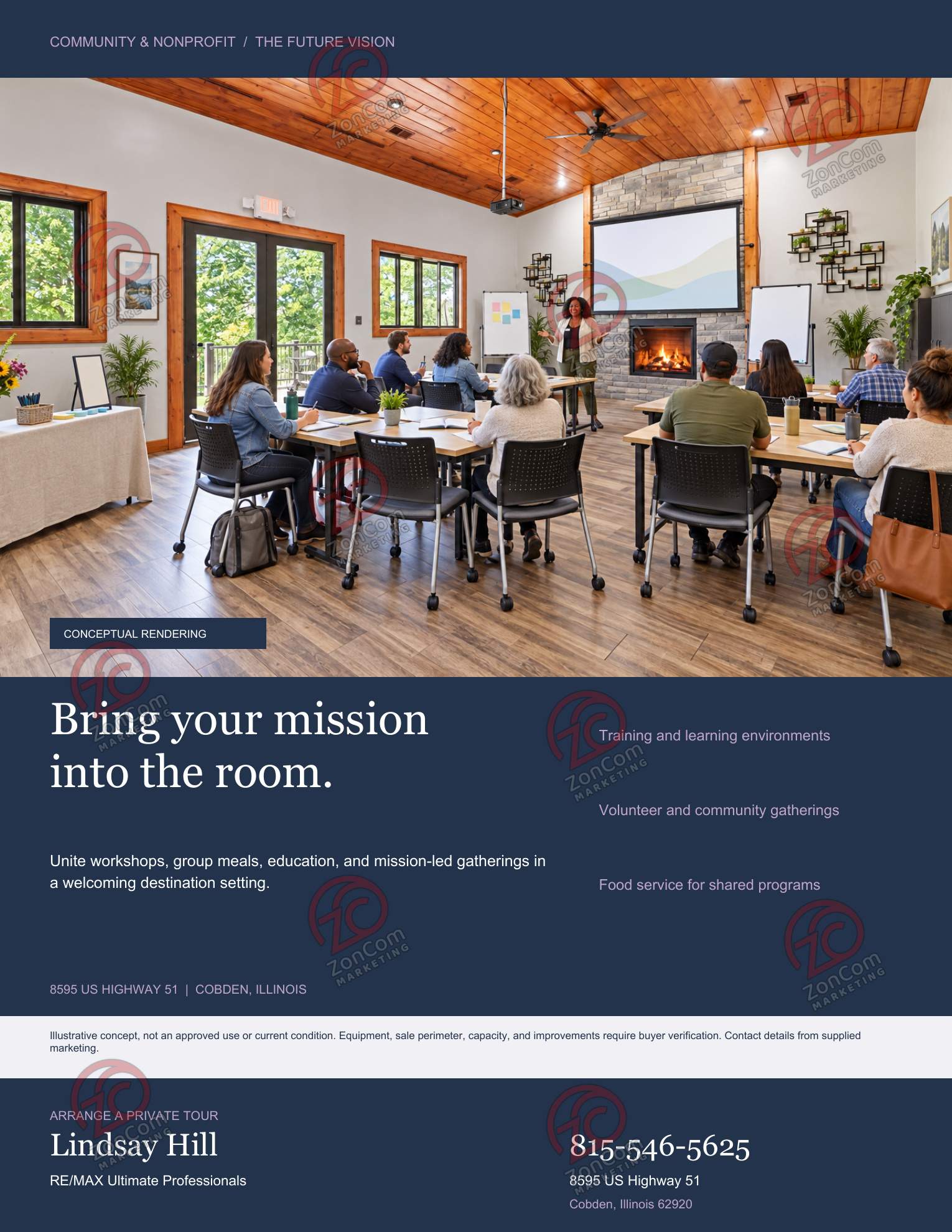 Community & nonprofit flyer, the future vision (conceptual rendering, digitally altered)