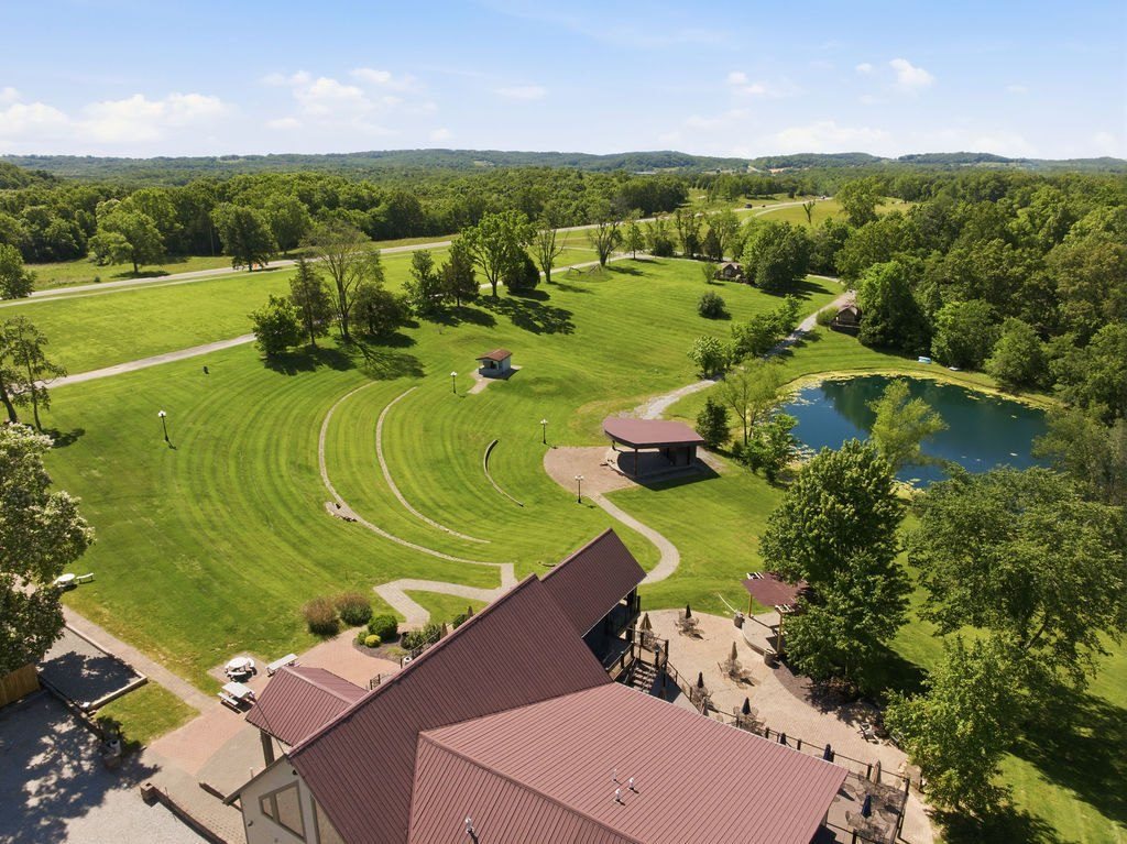 Listing photograph: Amphitheater terraces from above the roof