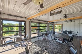 Enclosed porch toward the dining room doors