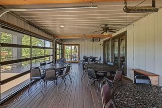 Enclosed porch along the deck side