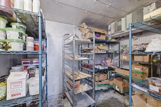 Inside the walk-in cooler