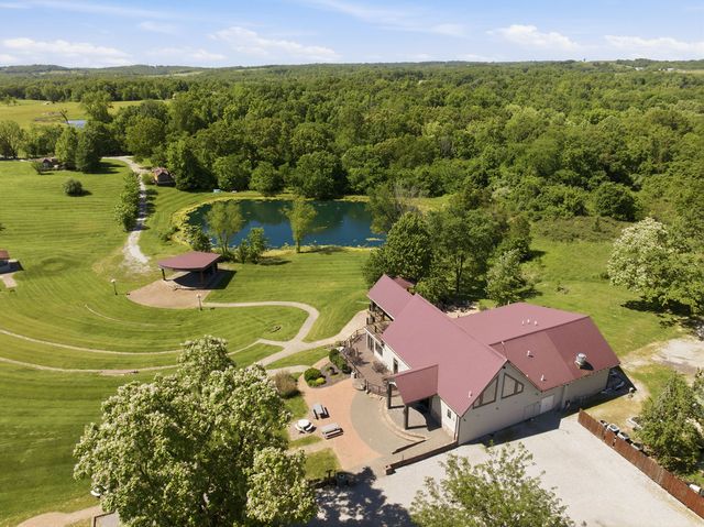 Roof and grounds toward the pond